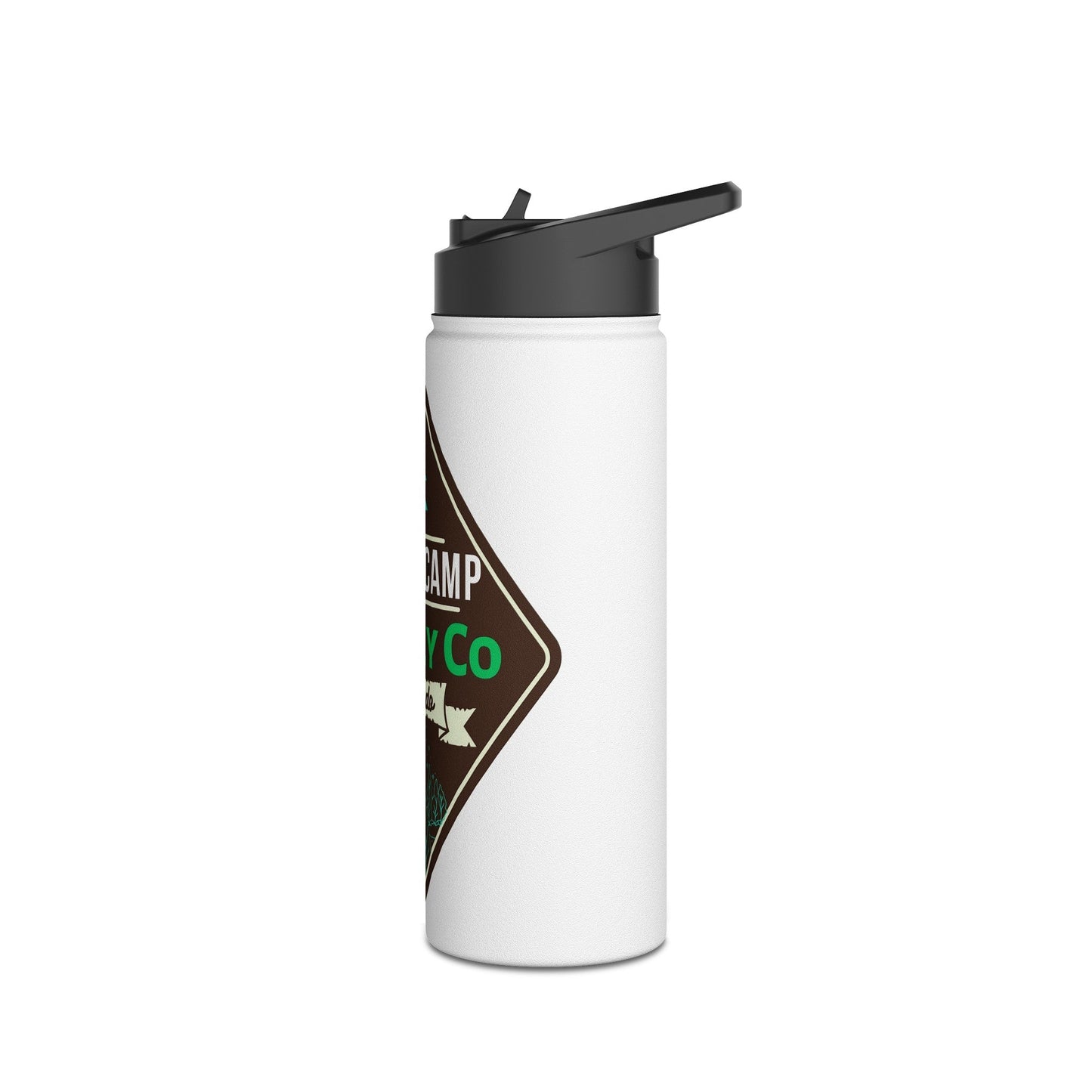 Canna Camp Logo Stainless Steel Water Bottle, Standard Lid - Canna Camp Supply Co