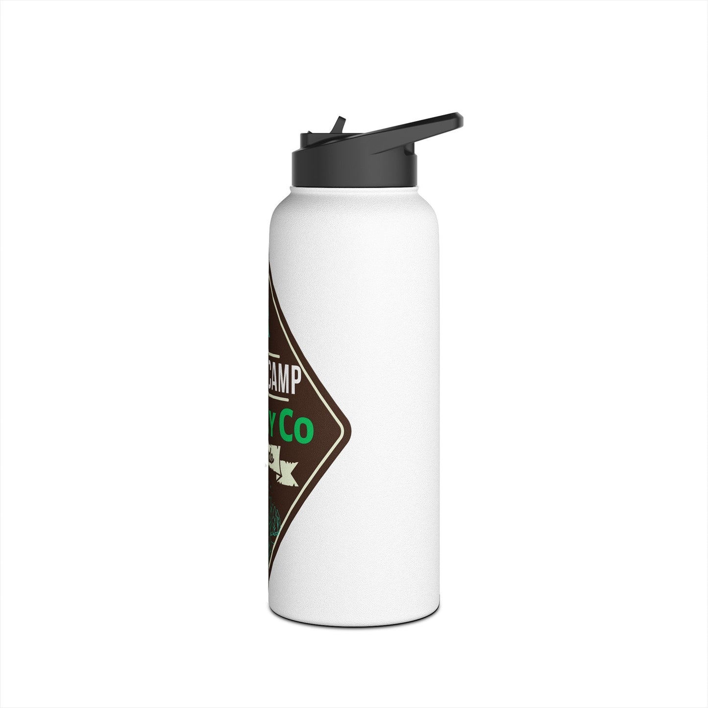Canna Camp Logo Stainless Steel Water Bottle, Standard Lid - Canna Camp Supply Co