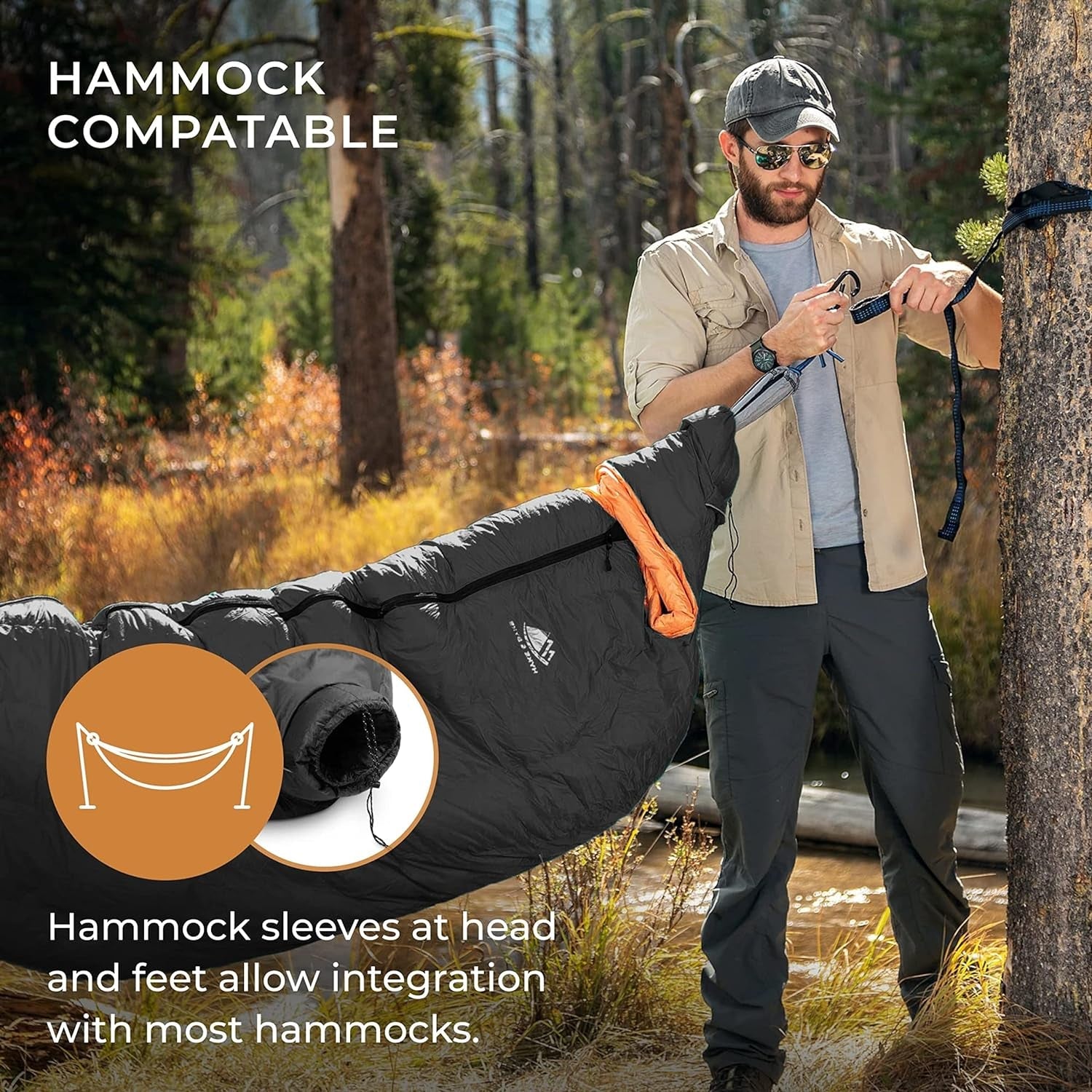 Antero 15 F Hiking & Camping Hammock Sleeping Bag - Canna Camp Supply Co