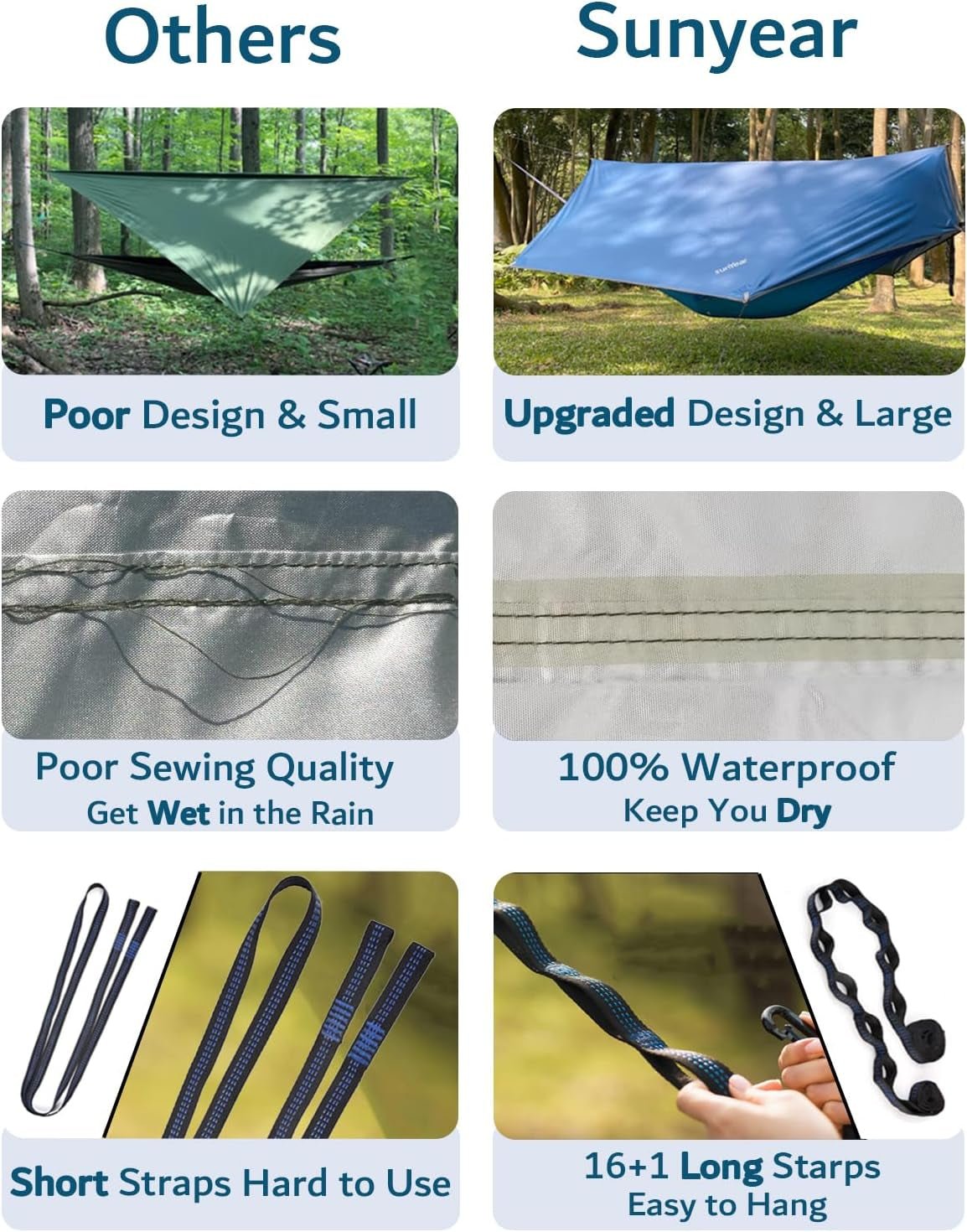 -Double Hammock with Net-2 Person Hammock Tent - Canna Camp Supply Co