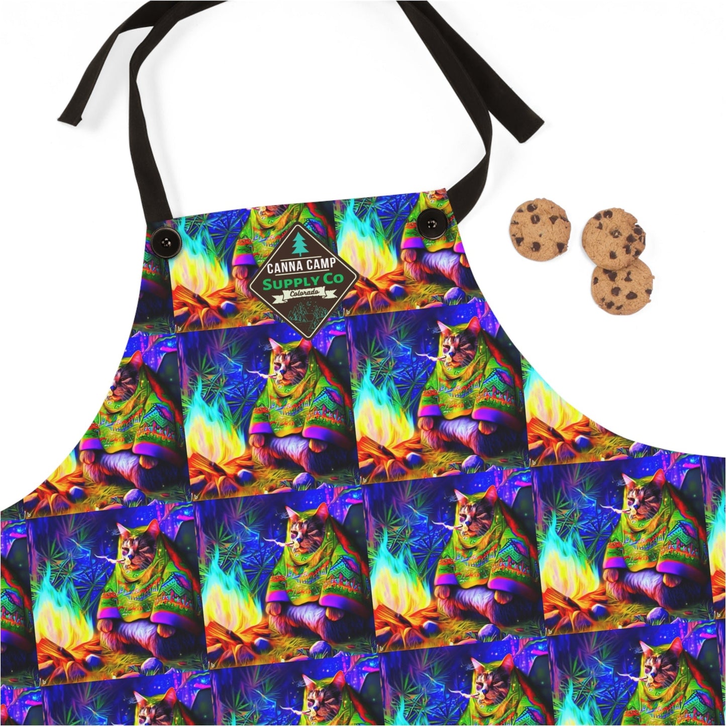 Munchies The Cat Apron (AOP) - Canna Camp Supply Co