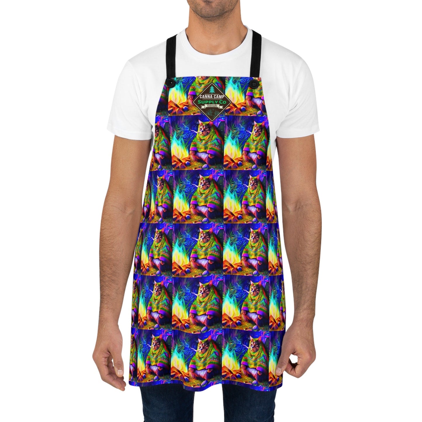 Munchies The Cat Apron (AOP) - Canna Camp Supply Co