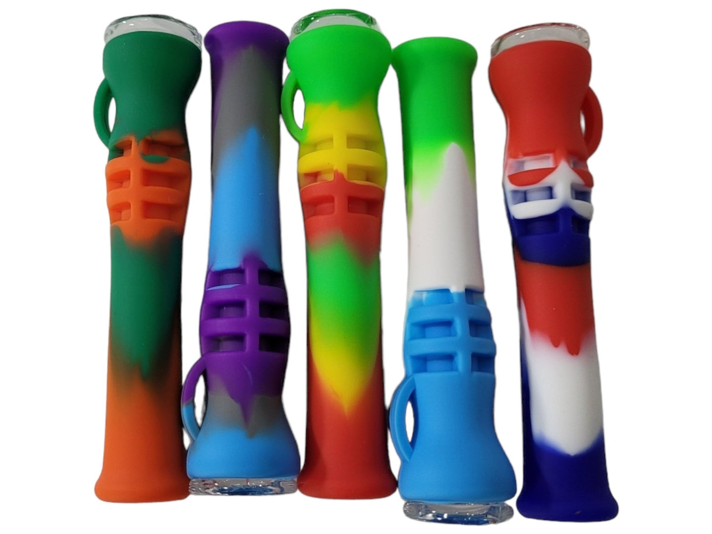 Silicone & Glass Chillum w/ Loop - Canna Camp Supply Co